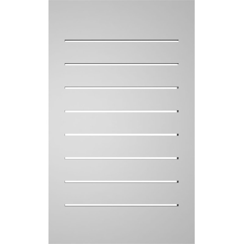 Évent à pignon fonctionnel en uréthane rectangulaire à fixation en surface, brun clair apprêté, H 30 po x l 18 po x P 2 po