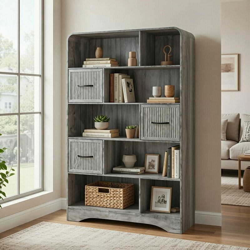 Bookcase 48x70 - Grey, Gray