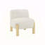 Chaise sans accoudoirs en toile de jute crème Glam