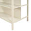 Îlot de cuisine en bois massif 45 po, table de préparation en bois d'hévéa avec 2 tablettes ouvertes pour petits espaces, noyer et blanc crème