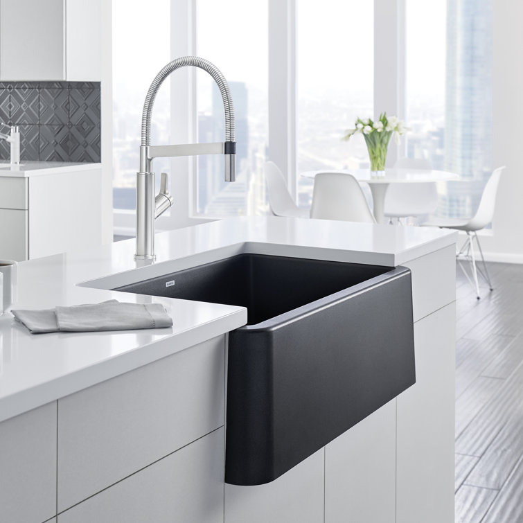 Blanco 401895 Ikon SILGRANIT 33" Single Bowl Apron-Front Farmhouse Sink