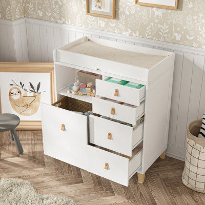 Commode à langer moderne avec rangement solide