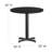 30'' Round Laminate Table Set with X-Base and 4 Ladder Back Metal Barstools-58203005-58203006