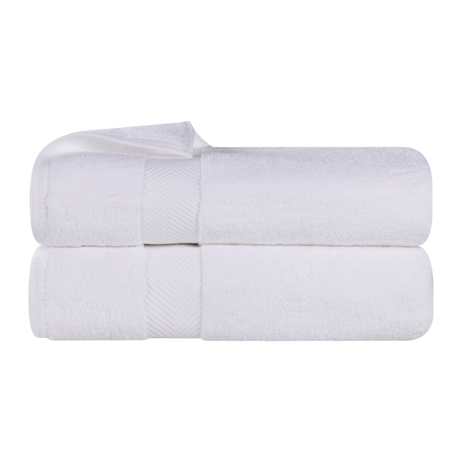 Hamachi 6-Piece Cotton Towel Set, White, Bath Towels - 2 Pack