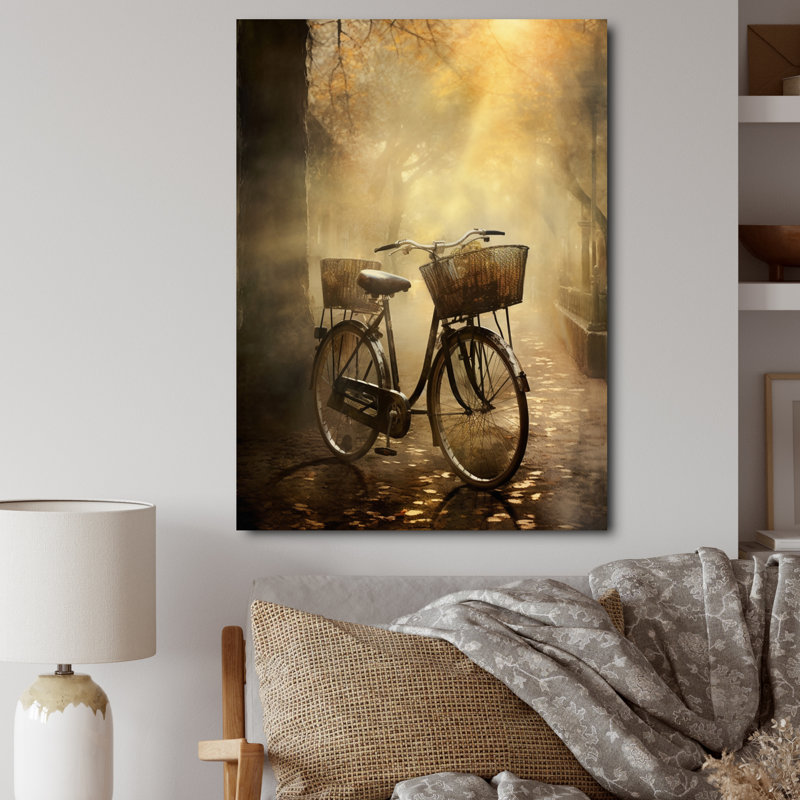 «Castera Bicycle Atmospher Rides An I», reproduction d'art sur toile, H 40 po x l 30 po x P 1,5 po, Toile tendue