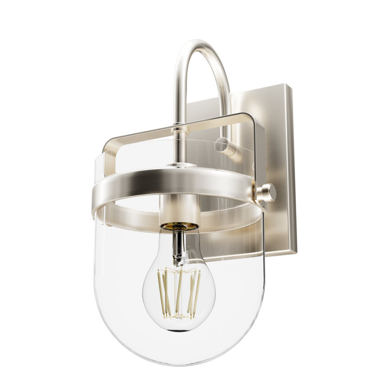  Aluminum Armed Sconce, Brushed Nickel