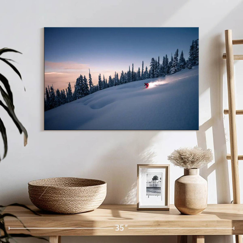 Sireci Powder Skiing In Canada, 16" H x 24" W