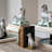 Stoneware Blooms Dog Bookends