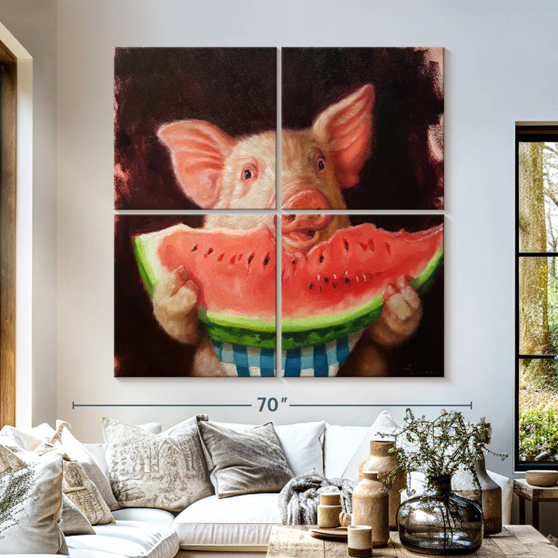 Ketti Pig Out, 57" H x 57" W
