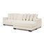 Canapé-lit convertible en L beige à 3 places revêtu de velours côtelé avec structure en bois massif, modulaire confortable et modulaire à assembler pour une installation facile-1303785034