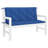 Garden Bench Cushion Set of 2 Blue Oxford Fabric 100 Percent Polyester Outdoor Bench Cushions-1921456680-1921456705