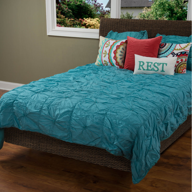 Courtepointe Knots, Grand, Bleu