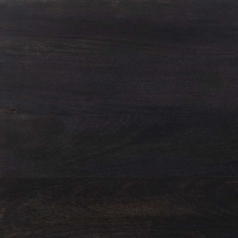 Caprice Solid Wood Accent Cabinet, Black Wash Mango/Black Natural Cane