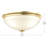 Replay 14-inch 2-Light Brushed Gold Flush Mount Light with Etched Glass Shade