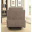 Fauteuil inclinable manuel en tissu avec porte-gobelet et siège en mousse à mémoire de forme, 32 po, finition grise