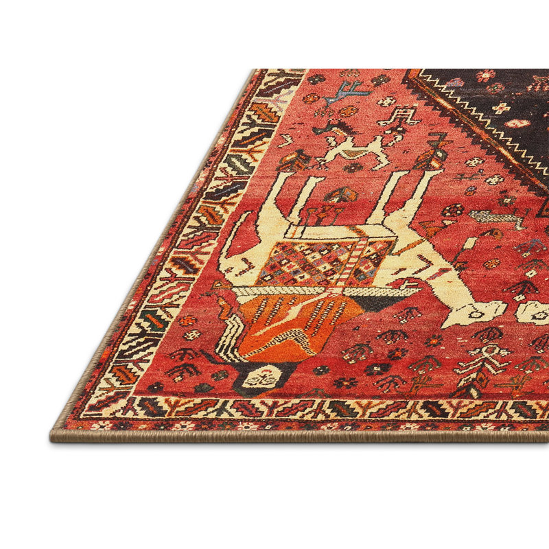 Tapis rouge à motif sud-ouest, Rectangle 5 pi x 7 pi