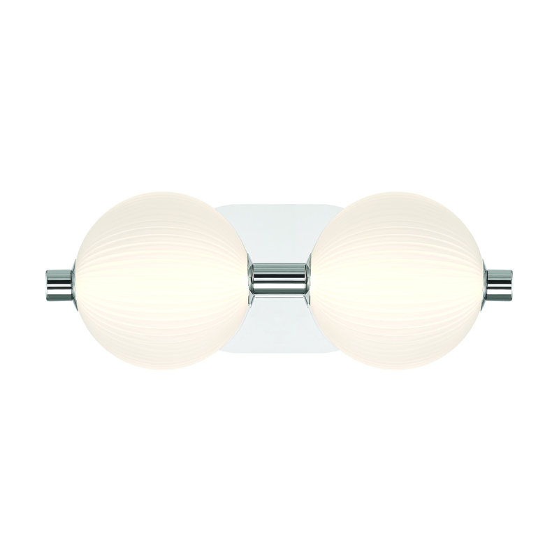 Meuble-lavabo 2 lumières Palmas en nickel