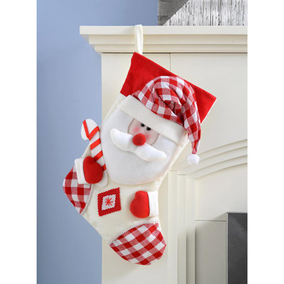 Snowman Santa Pack Hanging 3D Head Stocking