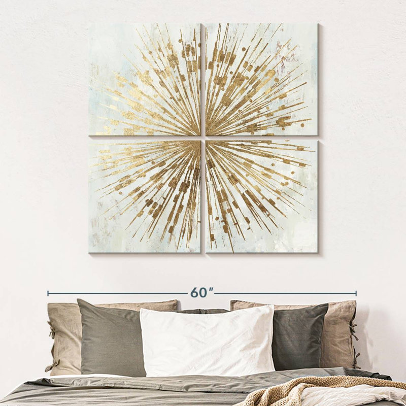 «Golden Star», reproduction d'art sur toile, H 45 po x l 45 po x P 1,25 po