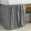 Ensemble de jupe de lit en coton 3 panneaux - gris ardoise-131067123