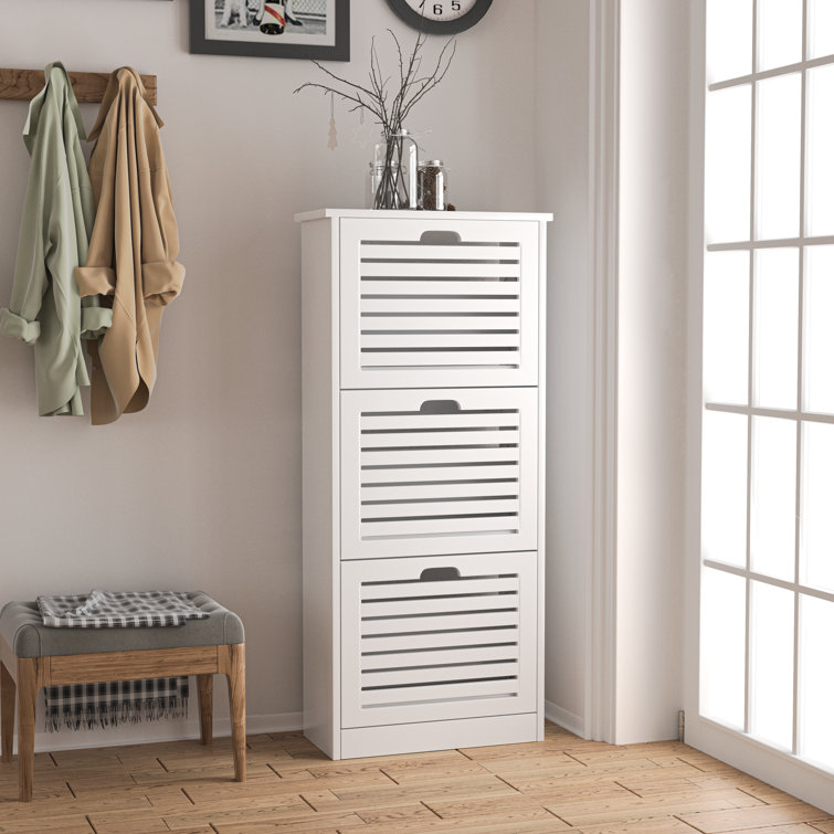 30 Pair Shoe Storage Cabinet Hokku Designs Finish: White