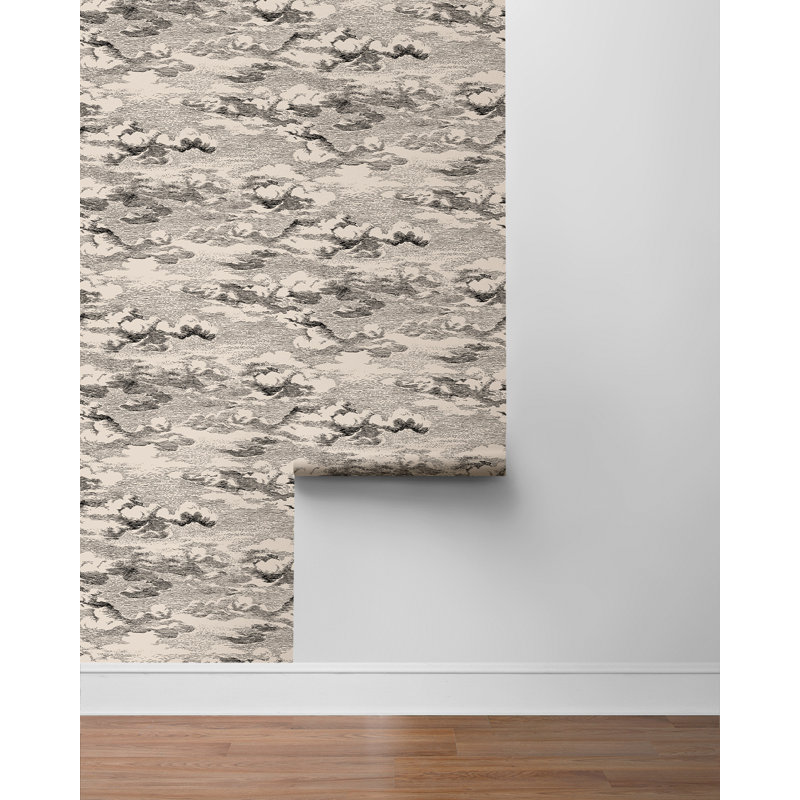 Rouleau abstrait Zyriel, Beige / noir