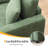41‘’W Corduroy Chaise Lounge Sofa Upholstered Oversized Chair with Ottoman-1785721112