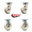 6 Inch Kingpinless Nylon Wheel Swivel Caster Set 2 Swivel 2 Rigid Service Caster