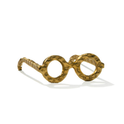 Winooski Hammered Silver Metal Eyeglasses Sculpture
