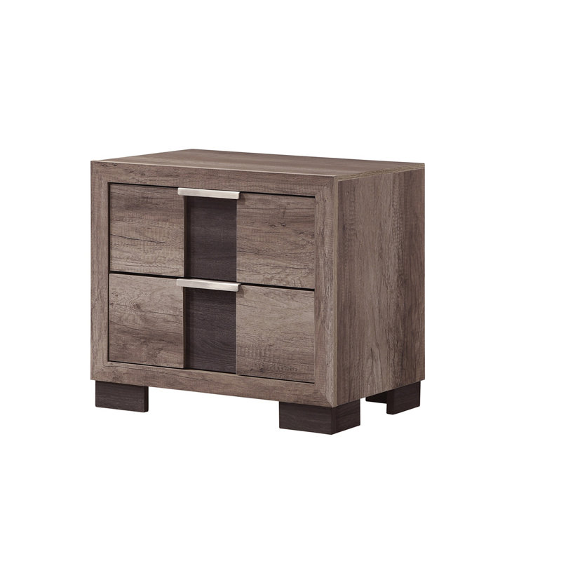Table de chevet contemporaine 1pc, Brun