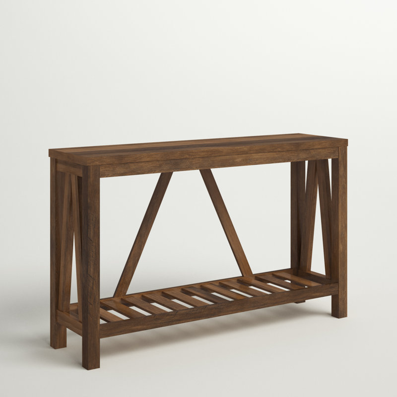 Rakira Modern Farmhouse Console Table, Rustic Oak