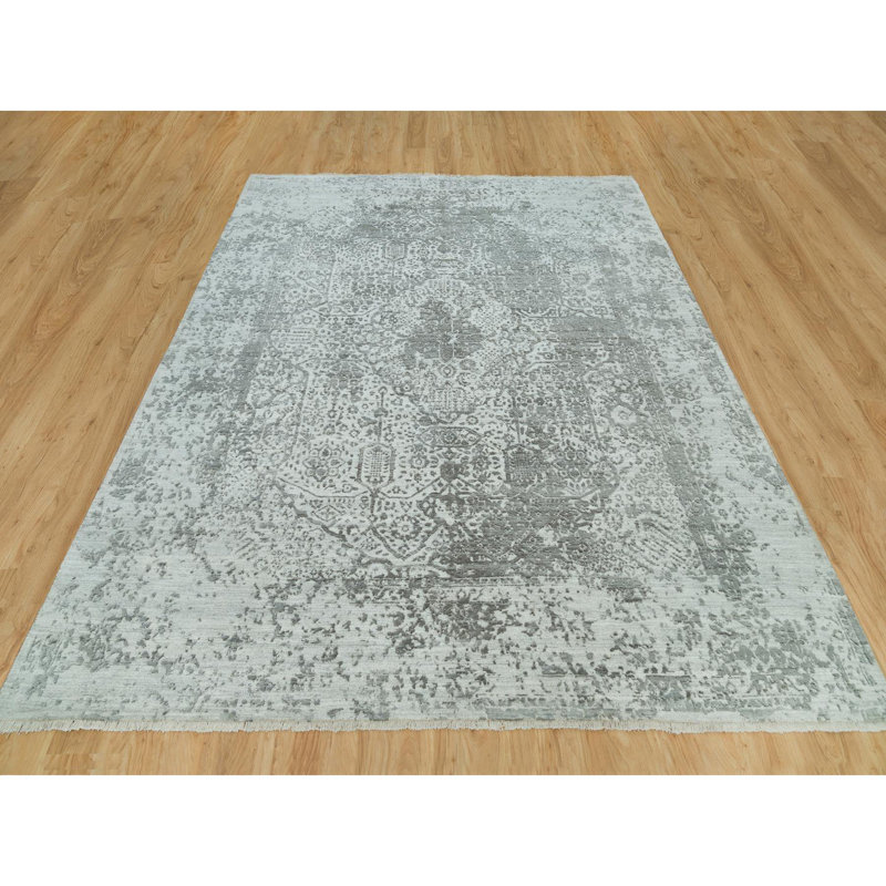 Tapis unique gris 8 pi x 10 pi 1 po Seda