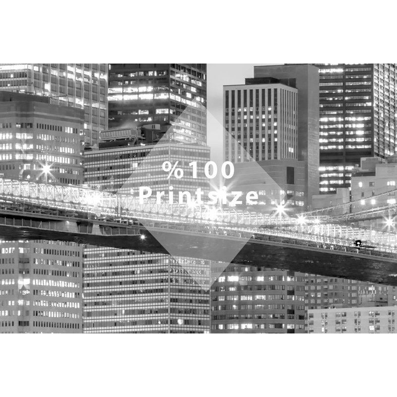 Papier peint amovible Manhattan Skyscrapers Brooklyn Bridge New York USA, L 48,96 po x l 75 po