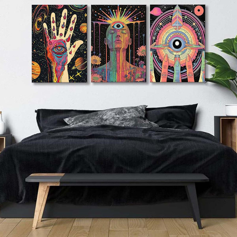 3 Piece Wrapped Canvas Print, 60 cm H x 120 cm W