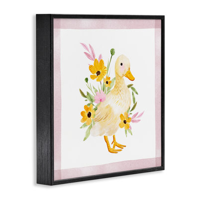 Duck & Yellow Daisies Giclee Art by Enya Todd