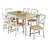 6 - Person Solid Wood Solid Wood Top Four Leg Dining Set-267346217