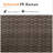 2-Piece All-Weather Outdoor Rattan Patio Furniture Set With  25.2 Inches Width Armless Sofa & Coffee Table,