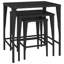 Garden Nesting Tables 3 Pcs Poly Rattan-137967739
