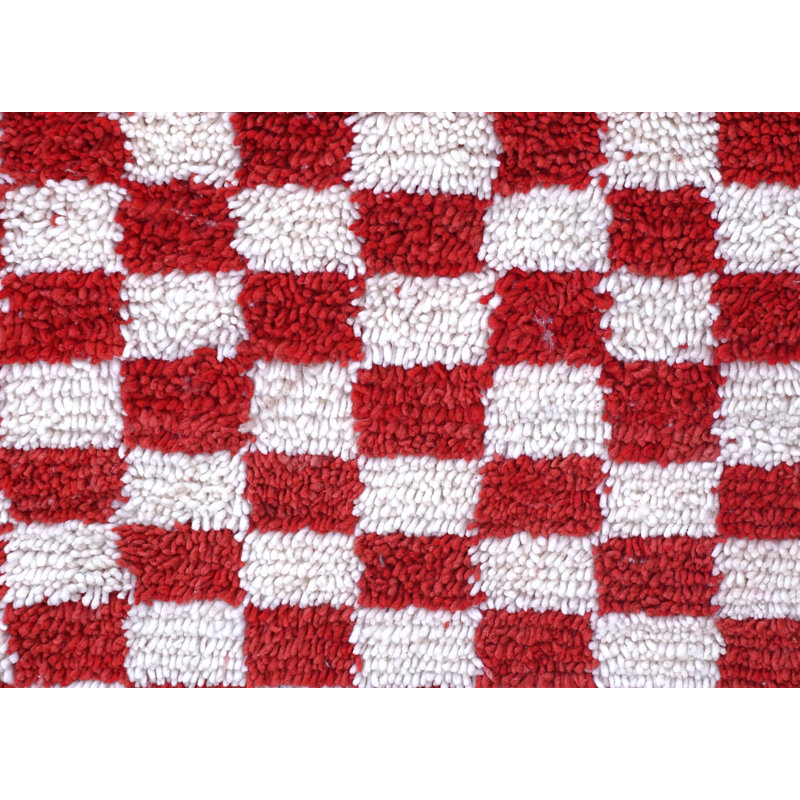 Chequered Hand Woven 110cm X 160cm Area Rug
