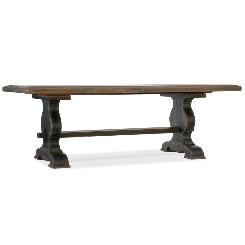 Hill Country Black and Brown Extendable Dining Table