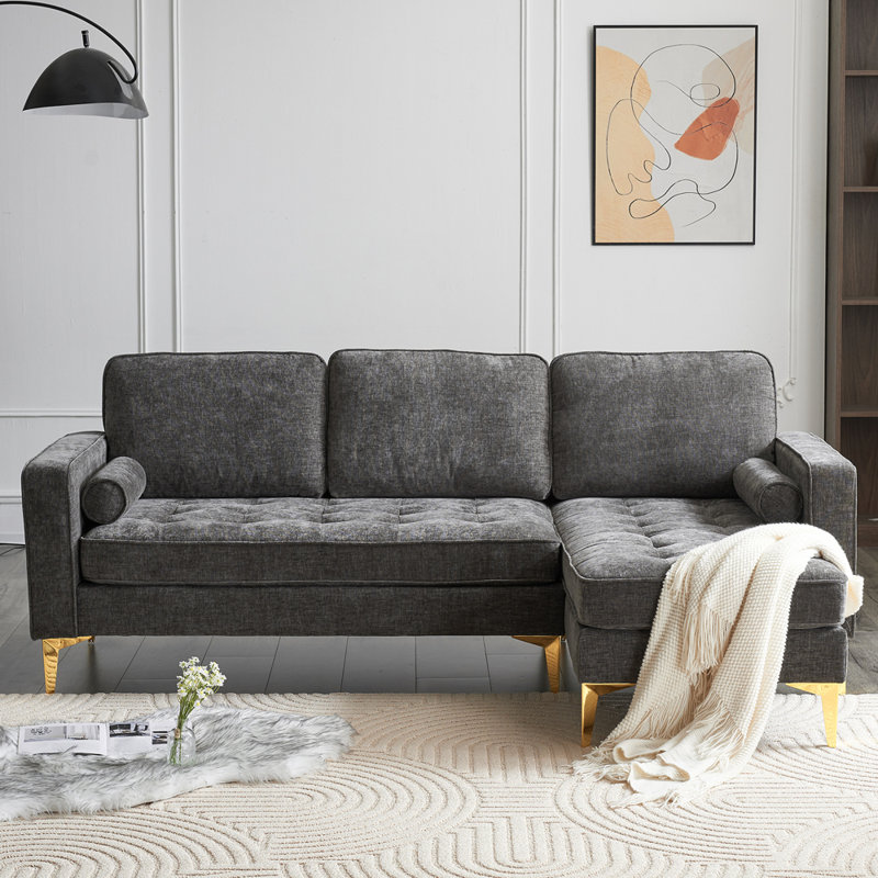 Canapé modulaire 2 pièces Gillsville, Gris chenille