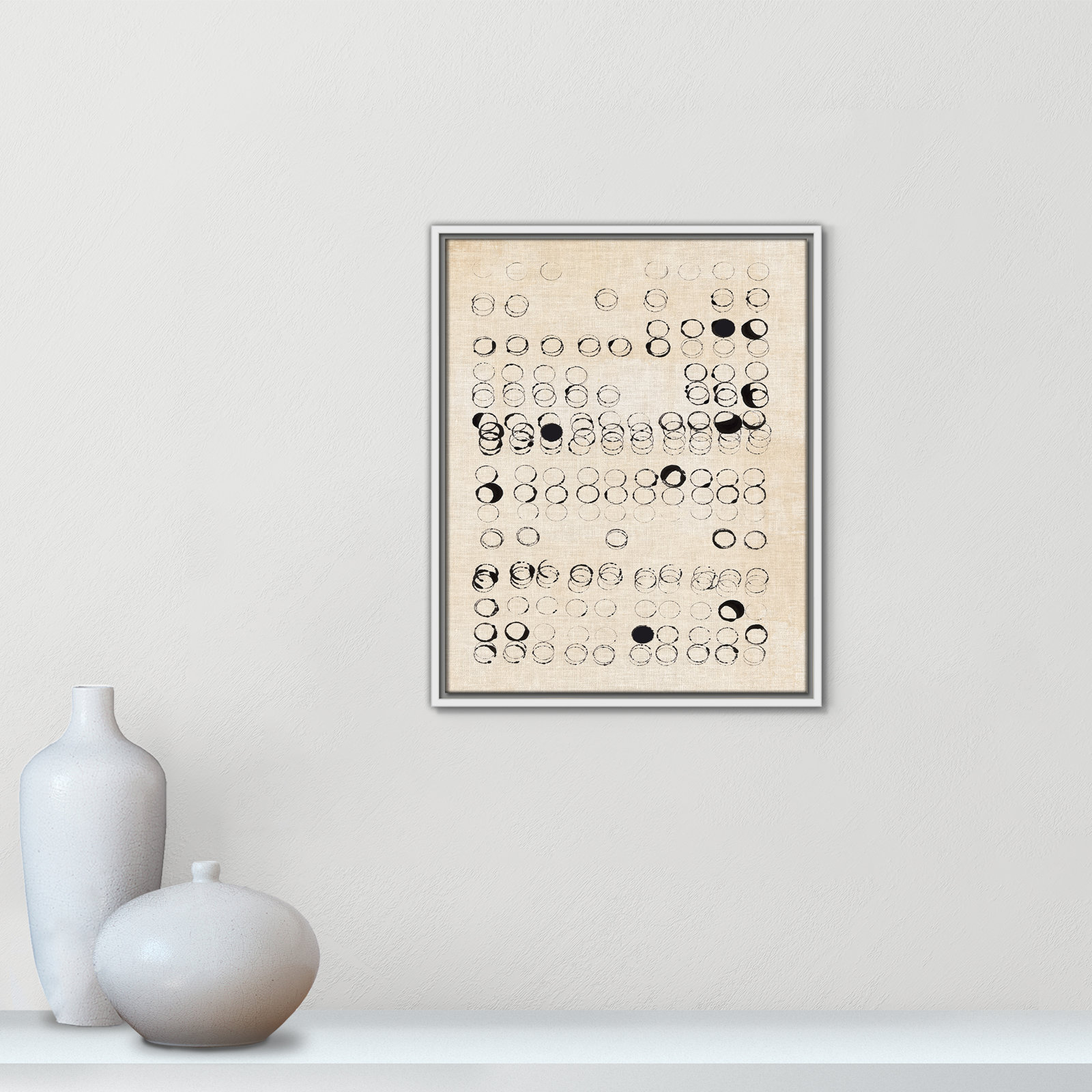 Dots and Dots Print by , 21.5" H x 17.5" W, White