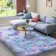 Shag Area Rugs for Living Room, Soft Fluffy Rugs for Bedroom, Nursery, Kids Room Home Decor, Tie-Dyed Blue Rainbow