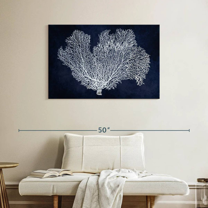 Brampt Sea Fan On Indigo Blue I, 26" H x 39" W