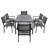 U-Style High-Quality Steel Outdoor Table And Chair Set-1499114898