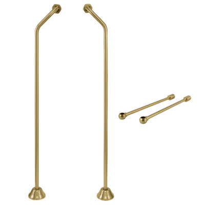 Kingston Brass Vintage Double Offset Supply Line With Wall Bracket Combo