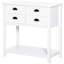 Console de rangement avec buffet à 4 tiroirs blanc pour la cuisine, le salon, la cuisine et les tiroirs