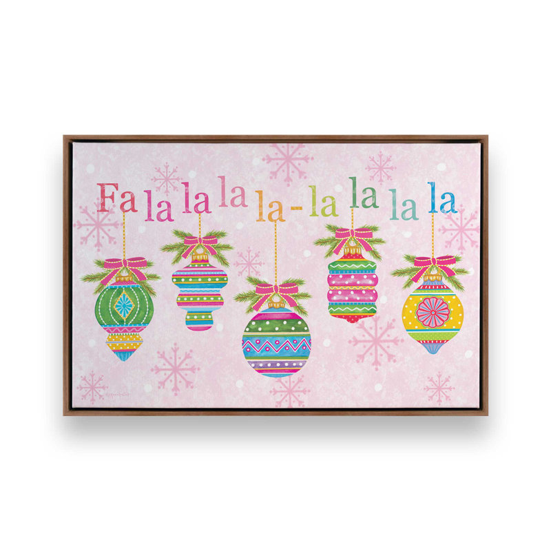 Fa Fa La La Ornaments II par Annie Lapoint, reproduction d'art sur toile, 33.5" H x 49.5" W, Brun