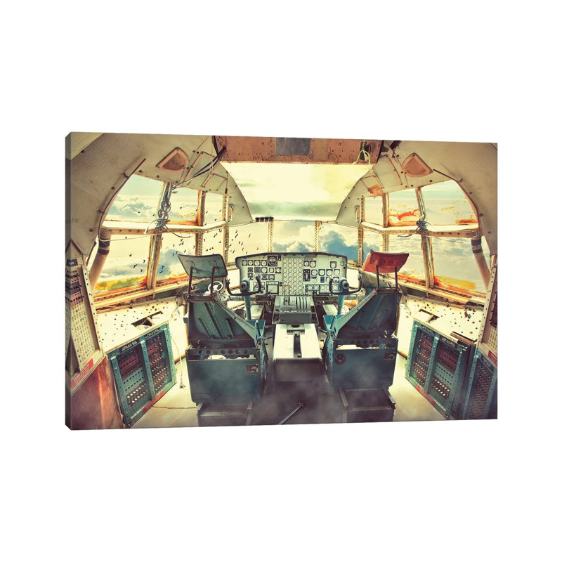 Flying Dead Plane by Muhammad Syafei - Wrapped Canvas Painting, 20.32cm H x 30.48cm W x 1.91cm D