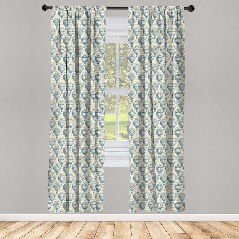 Semi-Sheer Rod Pocket Curtain Panels, 28" x 95"
